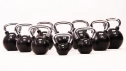 Muscle Power Rubberen Kettlebell - Zwart - 16 kg