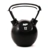 Muscle Power Rubberen Kettlebell - Zwart - 12 kg