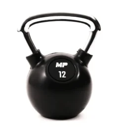 Muscle Power Rubberen Kettlebell - Zwart - 12 kg