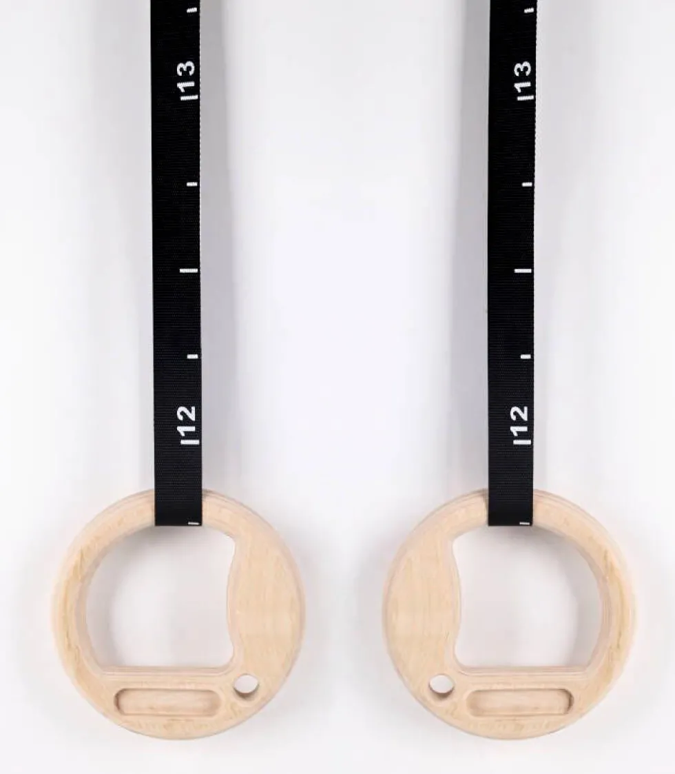 Muscle Power Suspension Trainer - Multigrip Ringen set - Hout