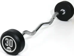 Muscle Power Vaste Curl Halterstang Rubber - 30 kg