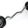 Muscle Power Vaste Curl Halterstang Rubber - 20 kg