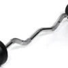 Muscle Power Vaste Curl Halterstang Rubber - 15 kg