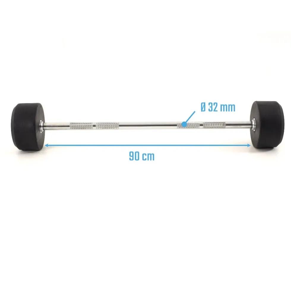 Muscle Power Vaste Halterstang Rubber - 30 kg