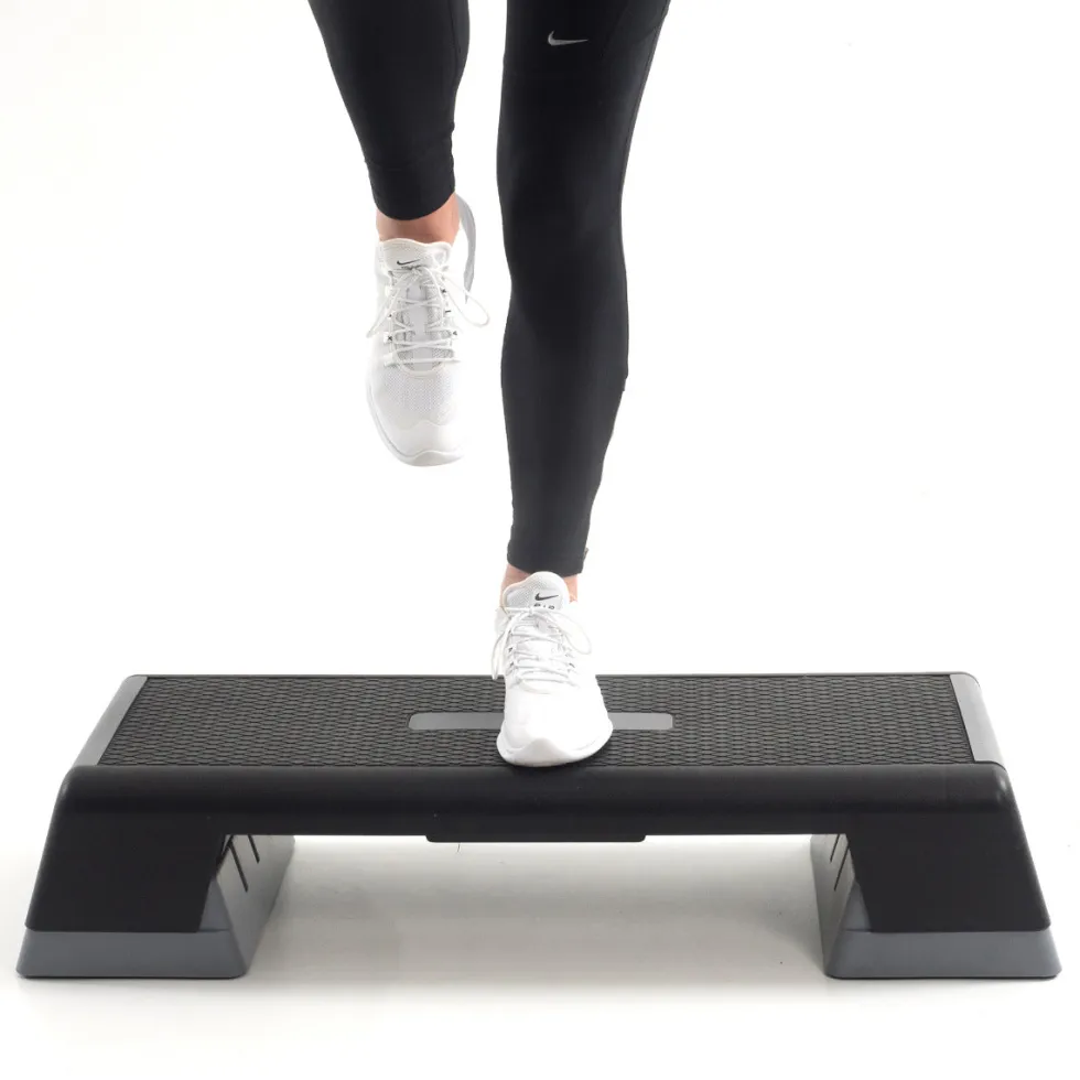Muscle Power Verstelbare Aerobic Step - Monoblok XXL - Zwart/Grijs