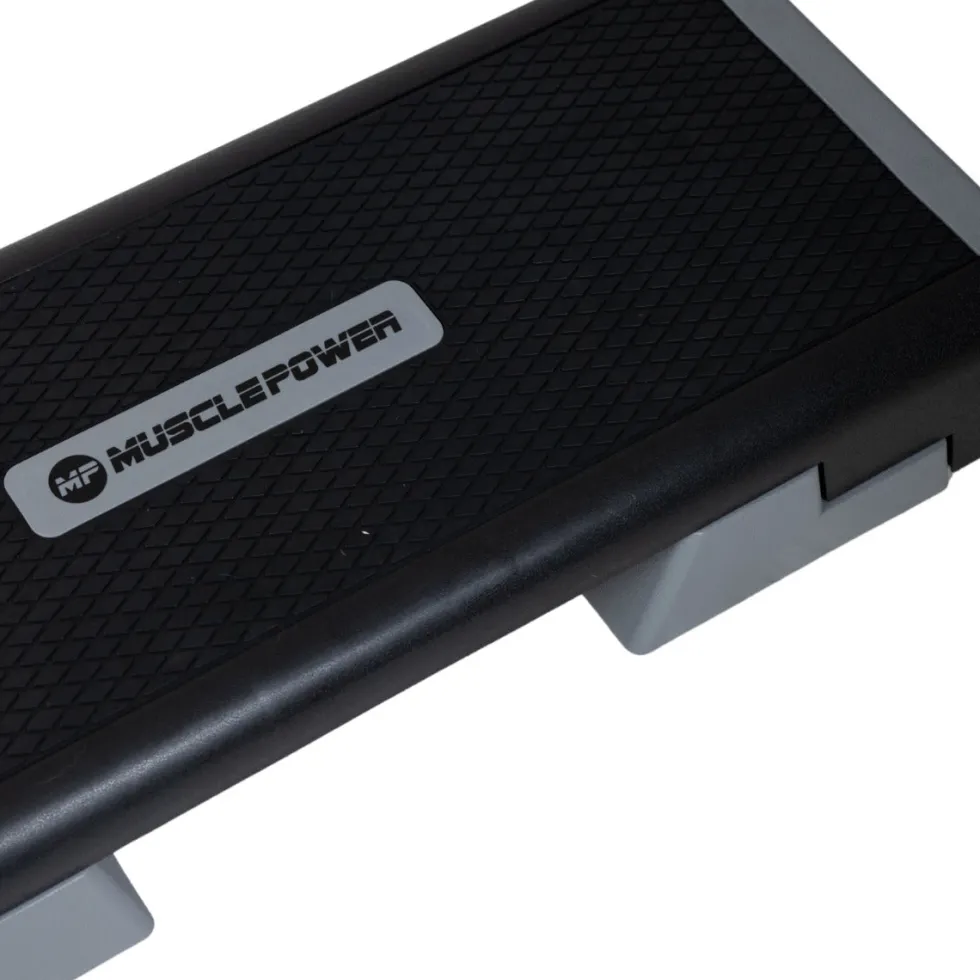 Muscle Power Verstelbare Aerobic Step - Monoblok XXL - Zwart/Grijs