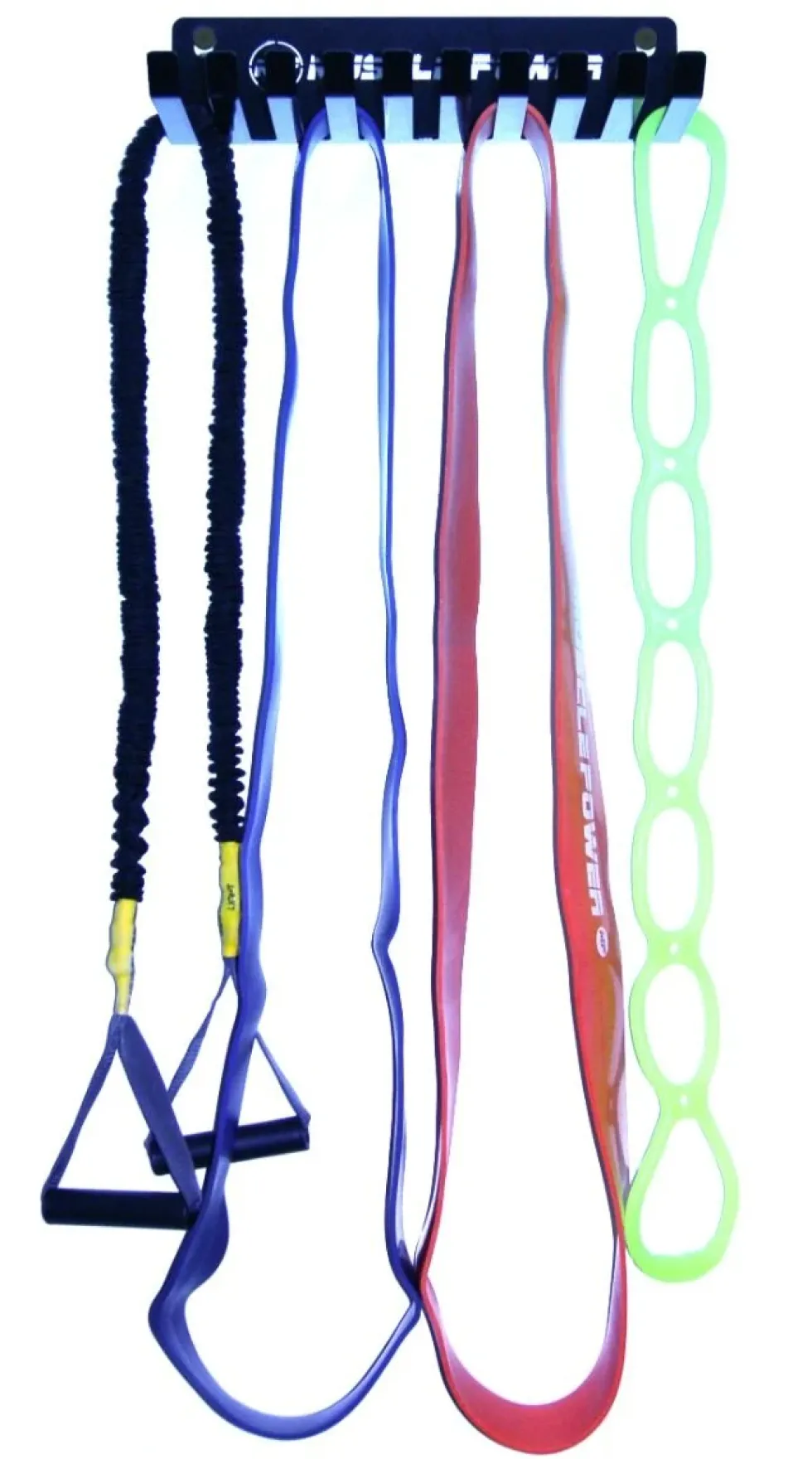 Muscle Power Wandrek voor Powerbands en Speedropes - Zwart