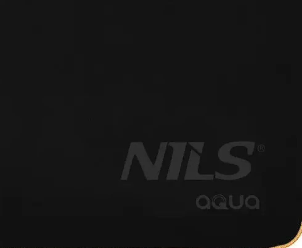 NILS Aqua Microvezel Handdoek - Zwart/Oranje - 180 x 100 cm
