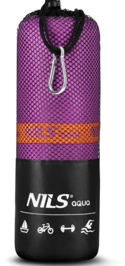NILS Aqua Microvezel Handdoek - Paars - 180 x 100 cm