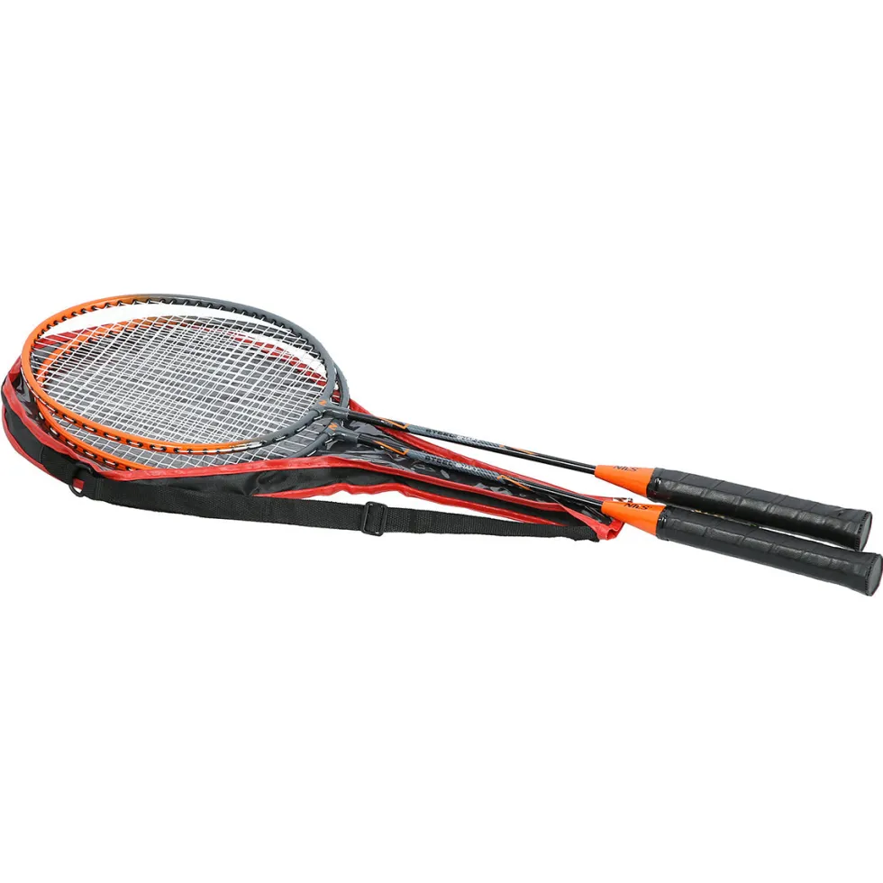 NILS Badminton Set - 2 Rackets en Opberghoes