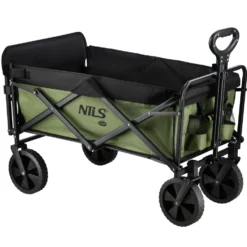 NILS Camp Opvouwbare Bolderkar - Groen - 150L