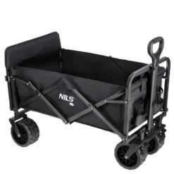NILS Camp Opvouwbare Bolderkar - Zwart - 160L