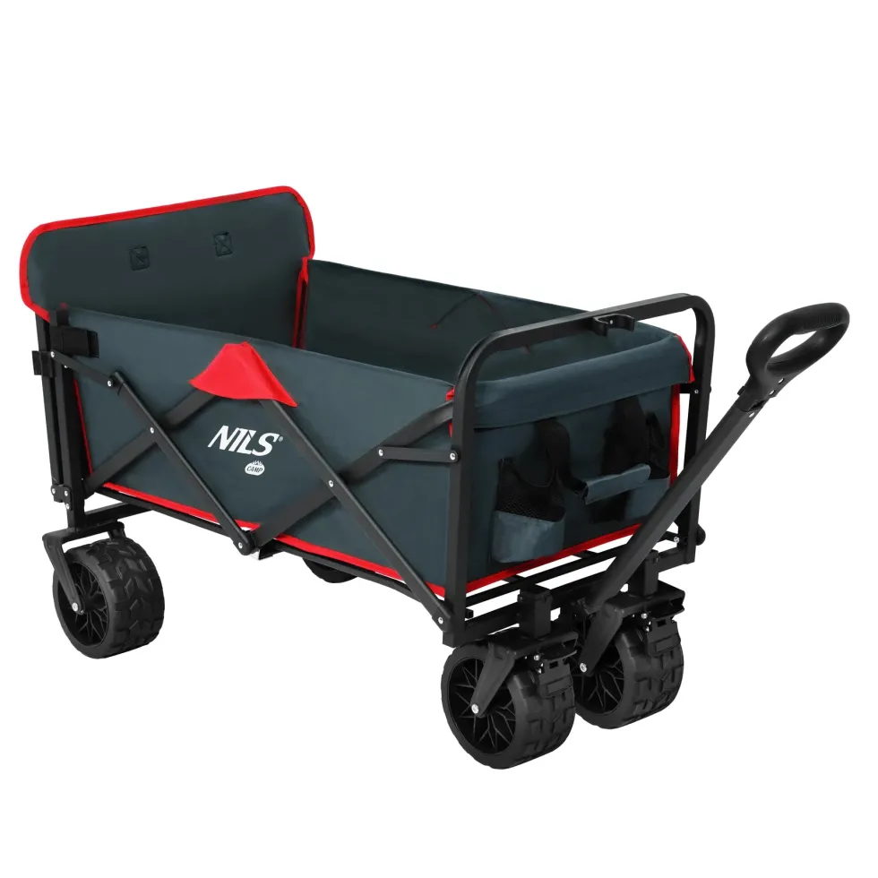 NILS Camp Opvouwbare Bolderkar - Antraciet - 160L