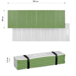 NILS Camp Opvouwbare Slaapmat met Aluminium Rand - Groen - 195 cm