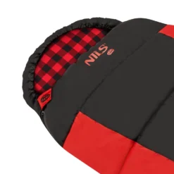 NILS Camp 2-persoons Slaapzak - Zwart/Rood
