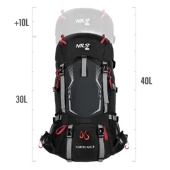 NILS Camp Rugzak Northlake - Zwart - 30L + 10L
