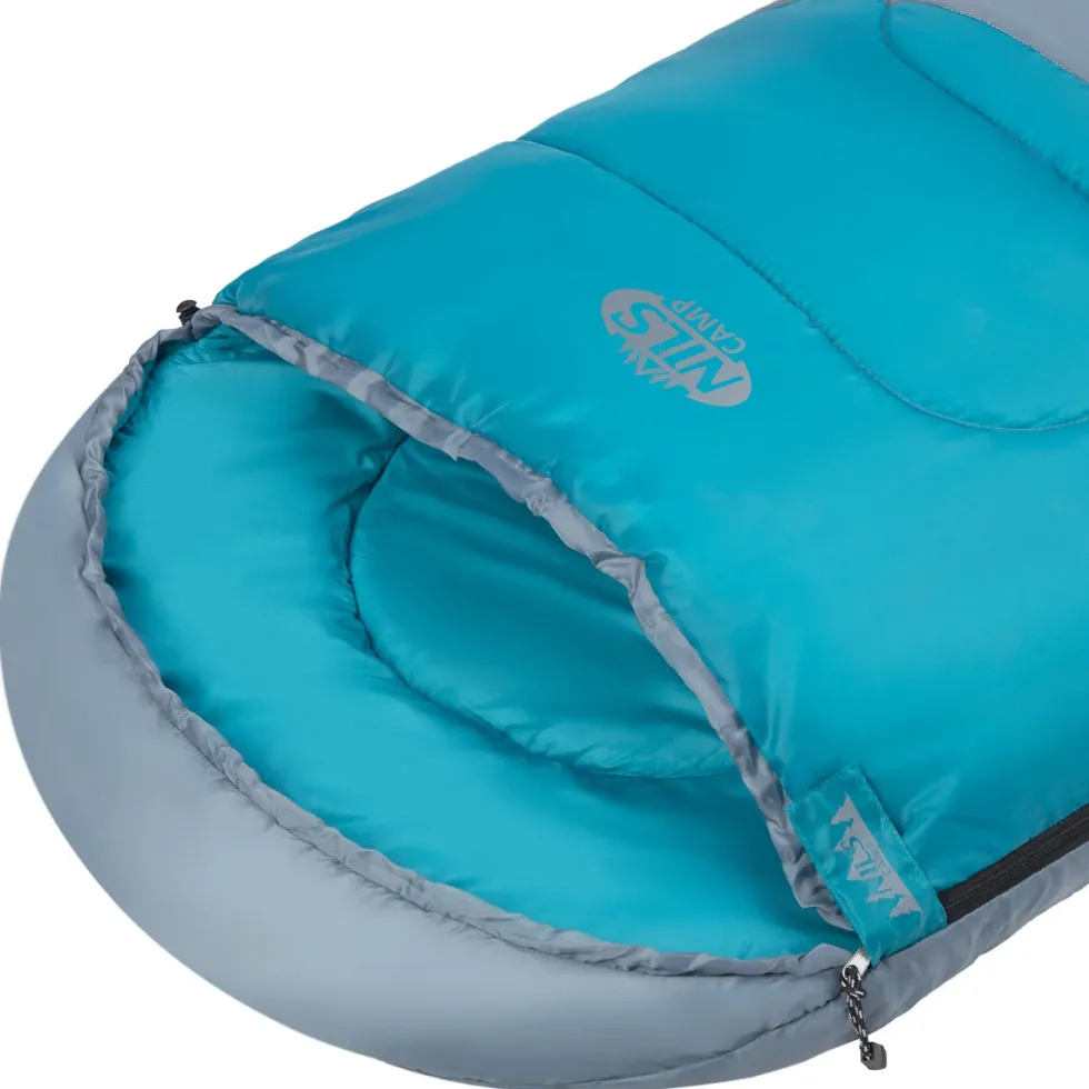 NILS Camp Slaapzak - Grijs/Blauw- Maat M