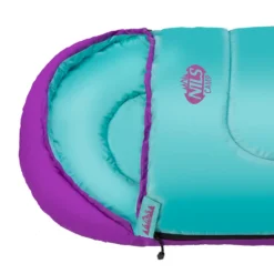 NILS Camp Slaapzak - Paars/Turquoise - Maat M