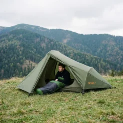 NILS Camp Ultra Light Slaapzak - 710 gr - Zwart/Groen