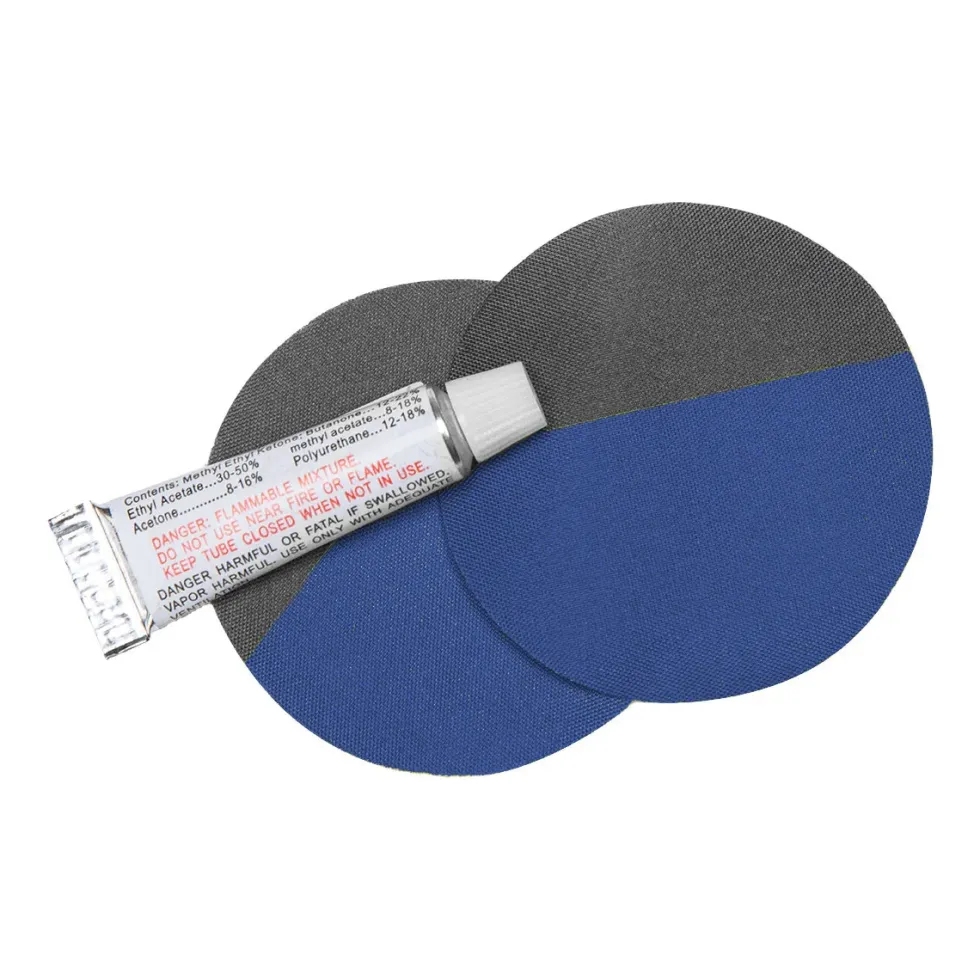 NILS Camp Zelfopblazende Slaapmat met Kussen - Blauw/Grijs