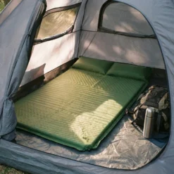 NILS Camp Zelfopblazende Slaapmat met Kussen - 2-persoons - Groen
