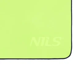 NILS Microvezel Handdoek - Groen/Zwart - 140 x 70 cm