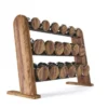 Nohrd Dumbbellset van 36 - Incl. Opbergrek - Walnoot