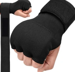 NRG Fitness Gel Binnenhandschoenen met Bandage - Zwart