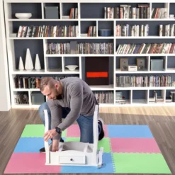 One Fitness Puzzelmat - Set van 9 - 10 mm - Multi