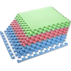 One Fitness Puzzelmat - Set van 9 - 10 mm - Multi