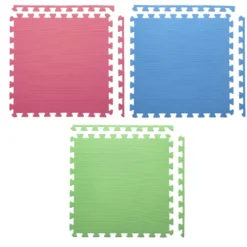 One Fitness Puzzelmat - Set van 9 - 10 mm - Multi