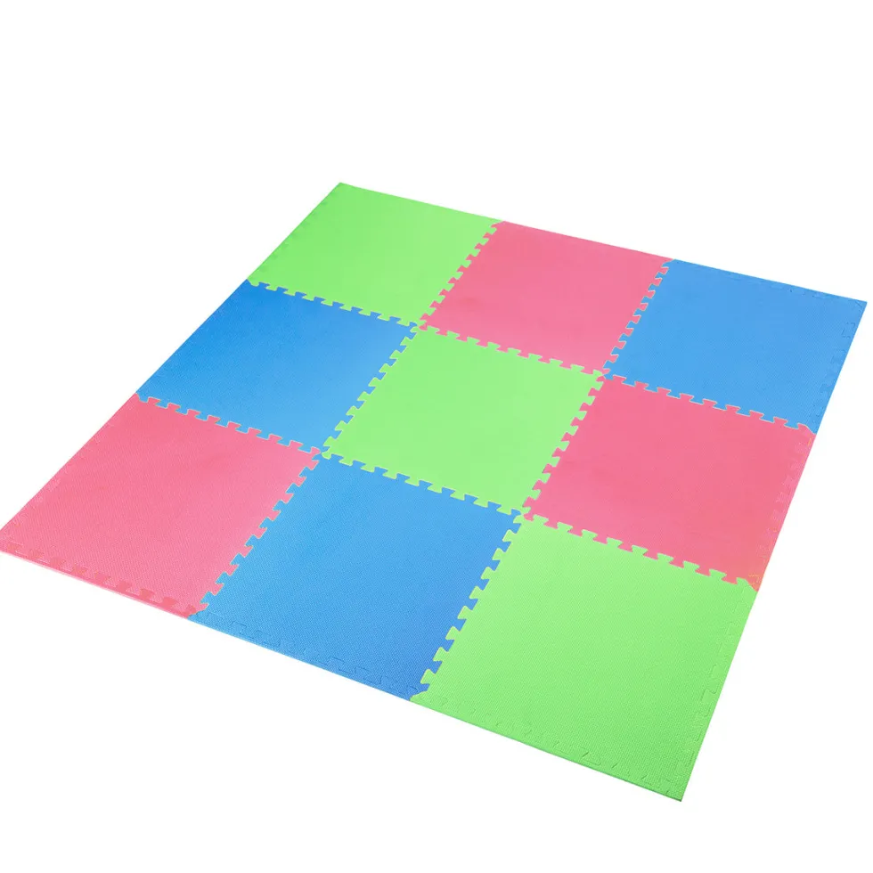 One Fitness Puzzelmat - Set van 9 - 10 mm - Multi