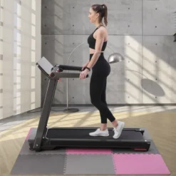 One Fitness Puzzelmat - Set van 9 - 10 mm - Roze/Grijs