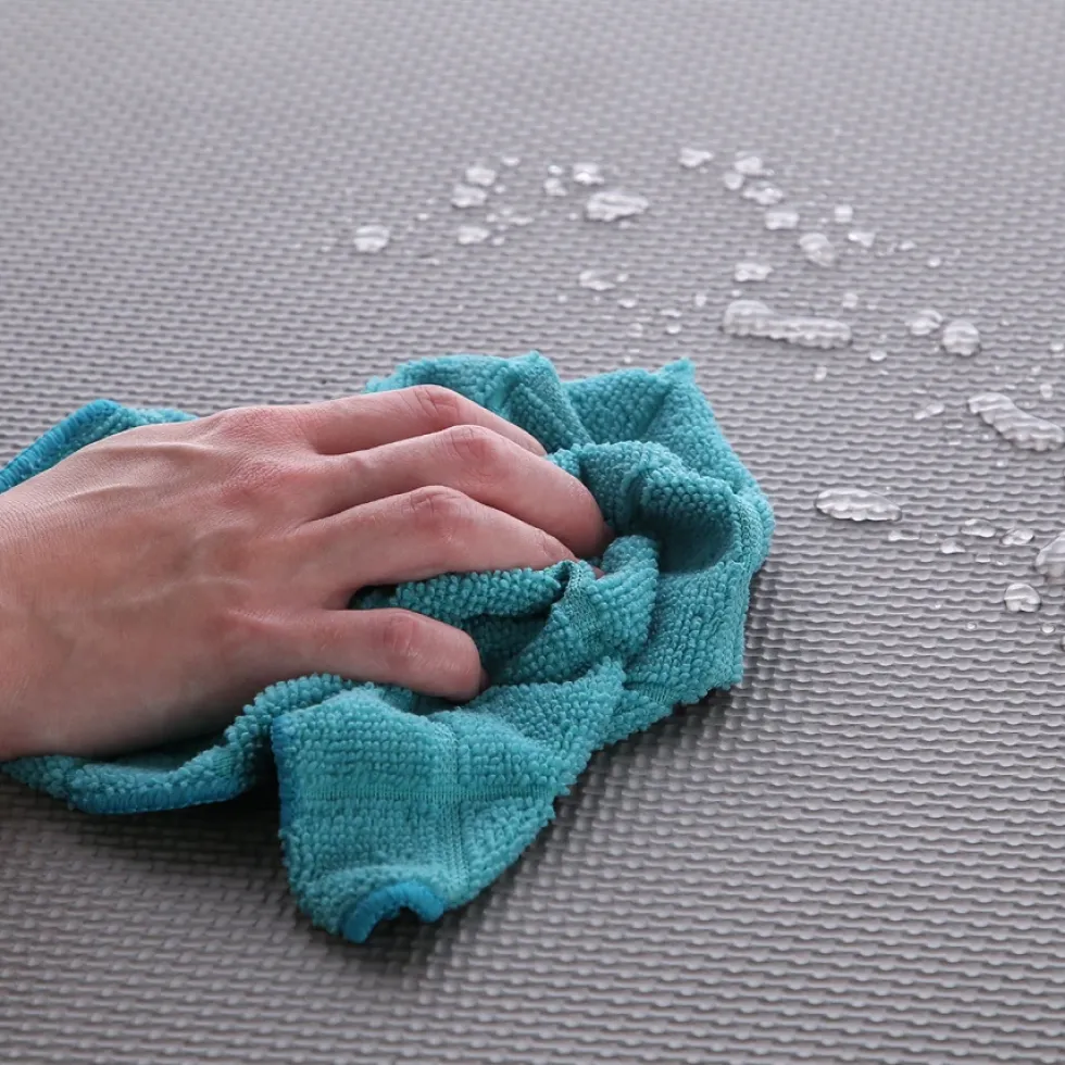 One Fitness Puzzelmat - Set van 9 - 10 mm - Blauw/Grijs