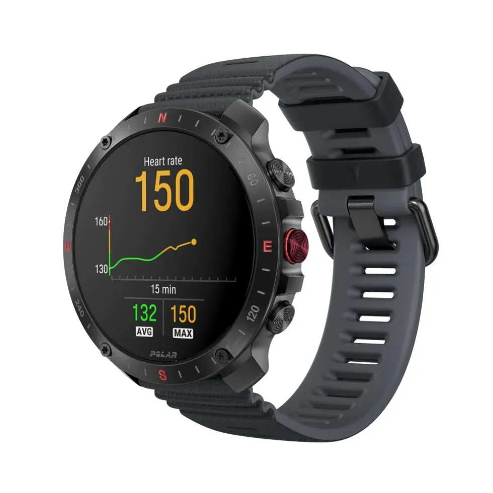 Polar Grit X2 Pro Premium Outdoor Smart Watch met Hartslagsensor - Zwart - S/L