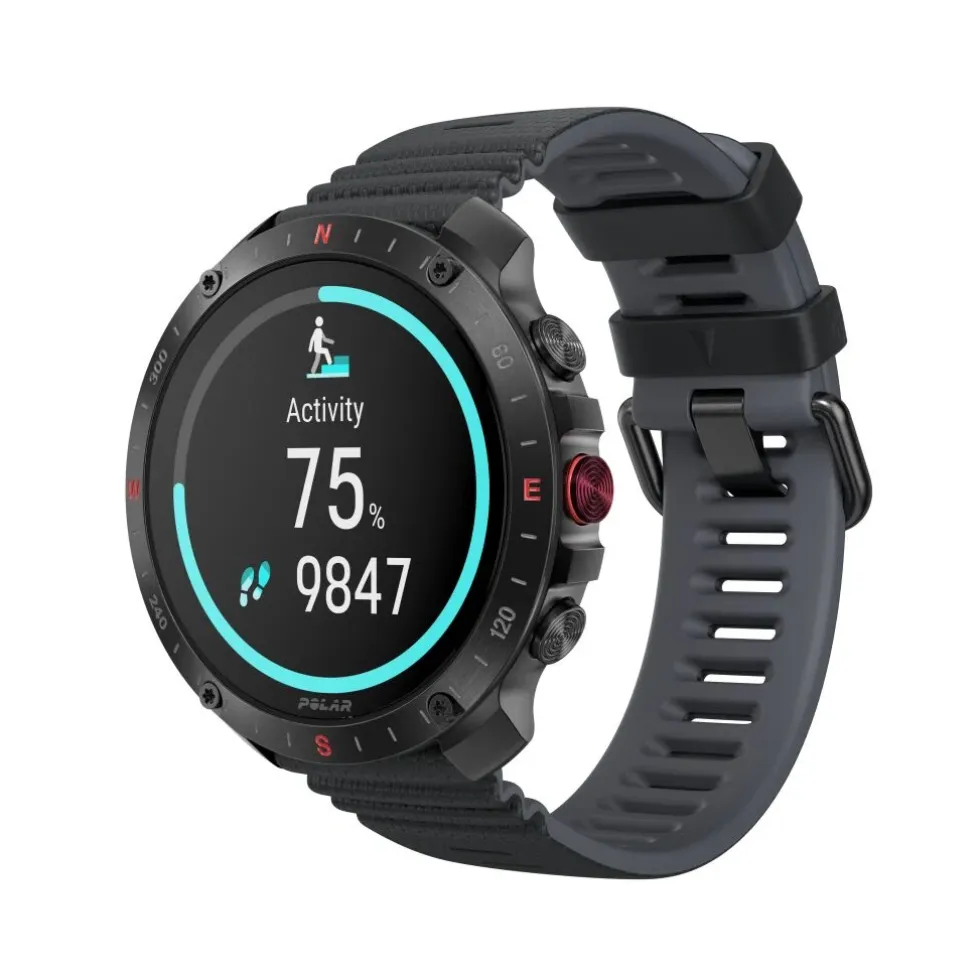 Polar Grit X2 Pro Premium Outdoor Smart Watch met Hartslagsensor - Zwart - S/L