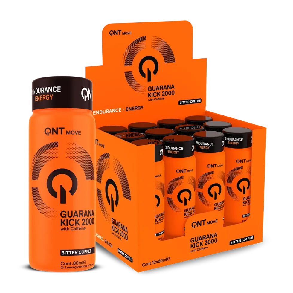 QNT Guarana Kick 2000 mg - Bitter Coffee - 12 x 80 ml