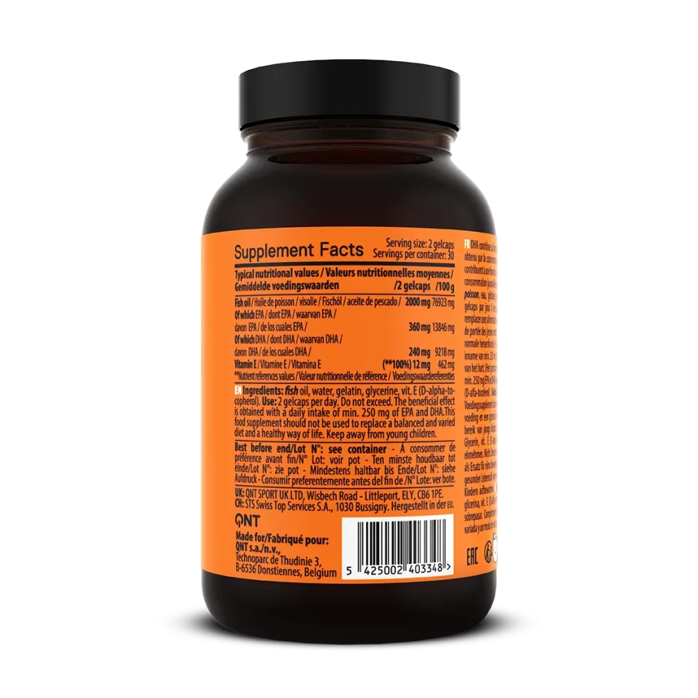 QNT Omega 3 - 1000 mg - 60 Gel Capsules