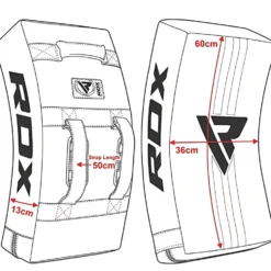 RDX Sports T1 Gebogen Stootkussen - Zwart