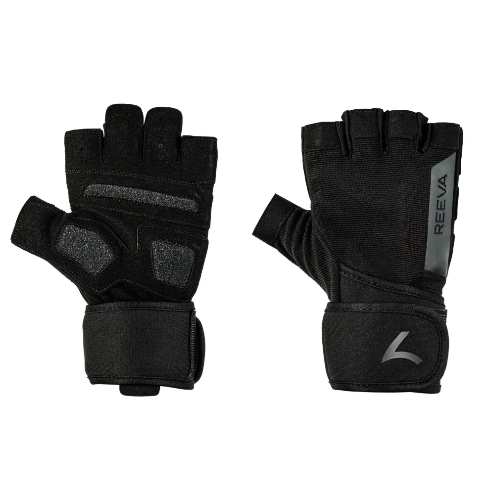 Reeva Fitness Handschoenen met Wrist Wrap - Zwart
