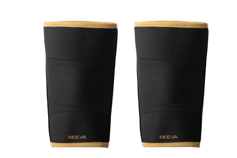 Reeva Powerlifting Knee Sleeves - Knie Bandages - 7 mm - Goud