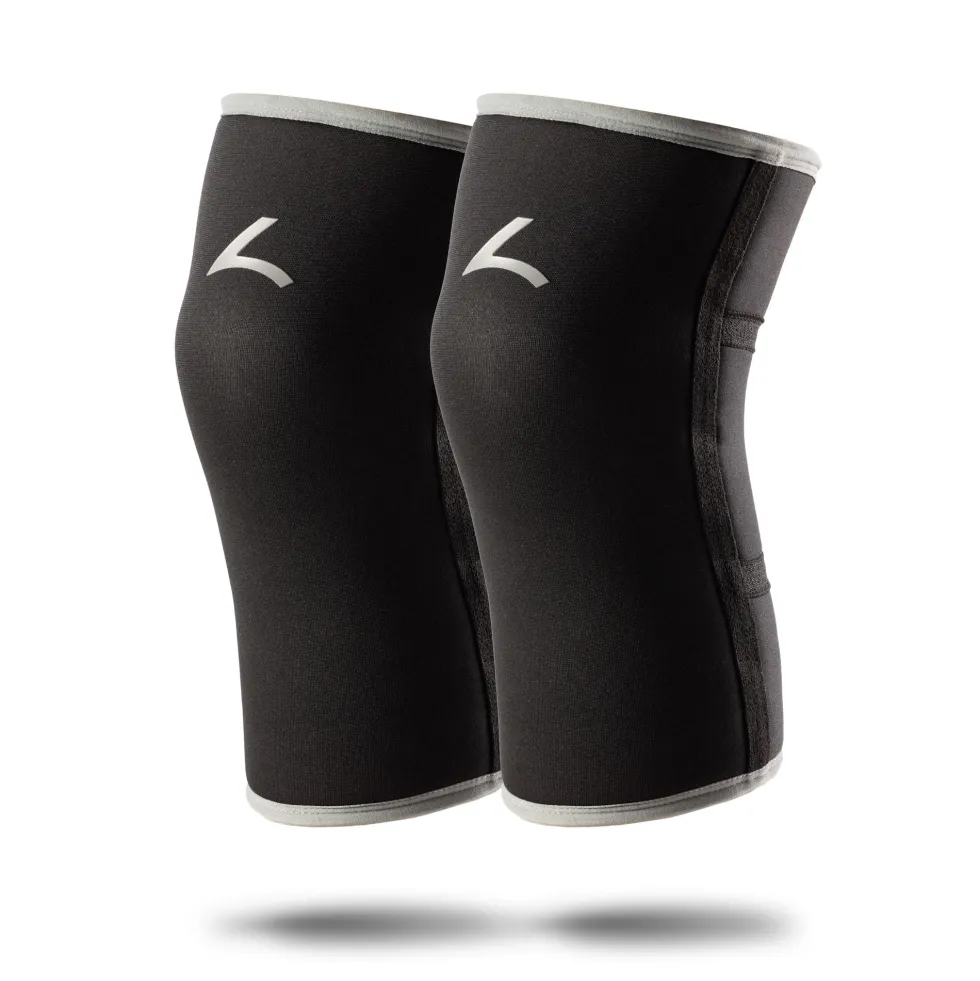 Reeva Powerlifting Knee Sleeves - Knie Bandages - 7 mm - Grijs