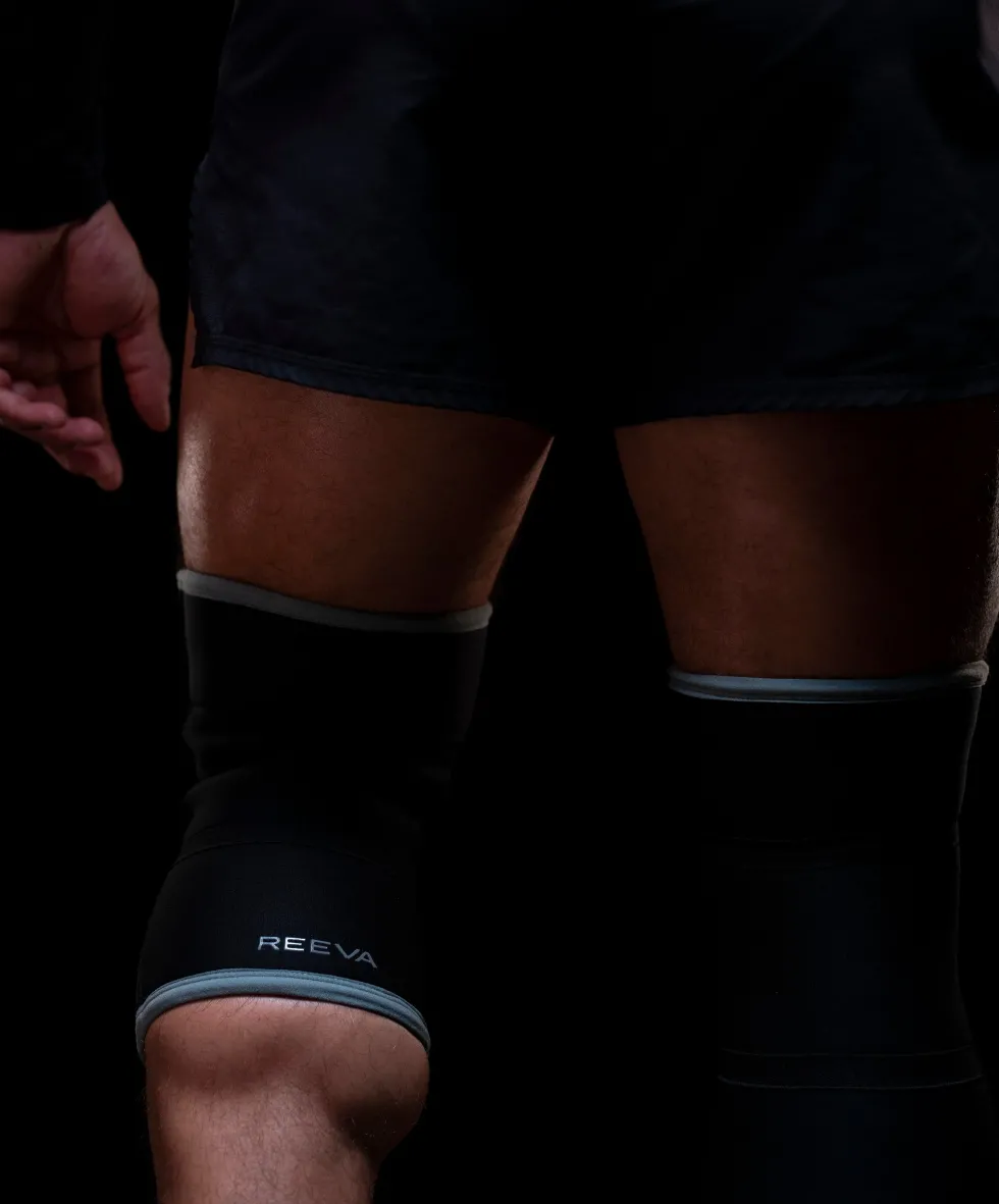 Reeva Powerlifting Knee Sleeves - Knie Bandages - 7 mm - Grijs