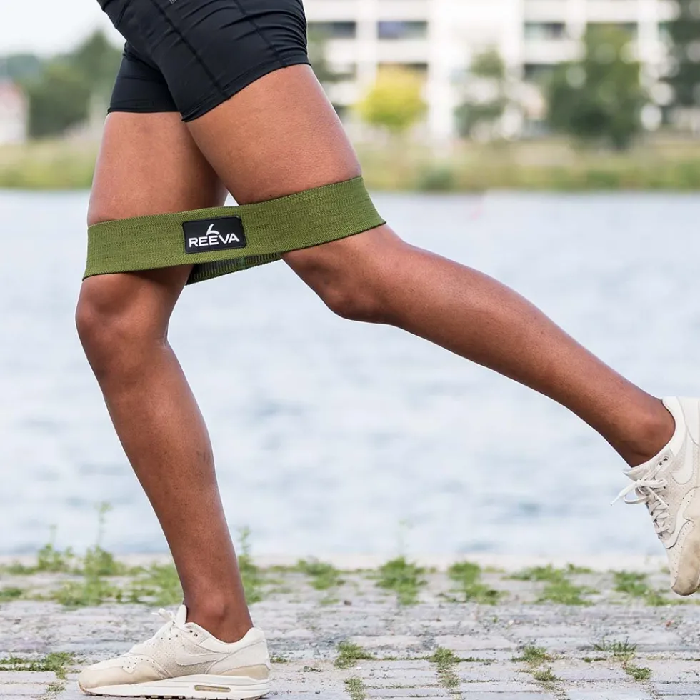 Reeva Resistance Bands - Weerstandsbanden - 4 stuks - Rood/Blauw/Grijs/Groen