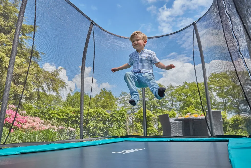 Salta Comfort Edition Ground Trampoline met Veiligheidsnet - 153 x 214 cm - Groen
