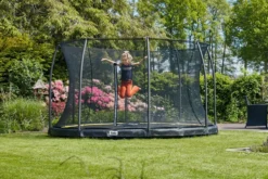 Salta Comfort Edition Ground Trampoline met Veiligheidsnet - 366 cm - Zwart