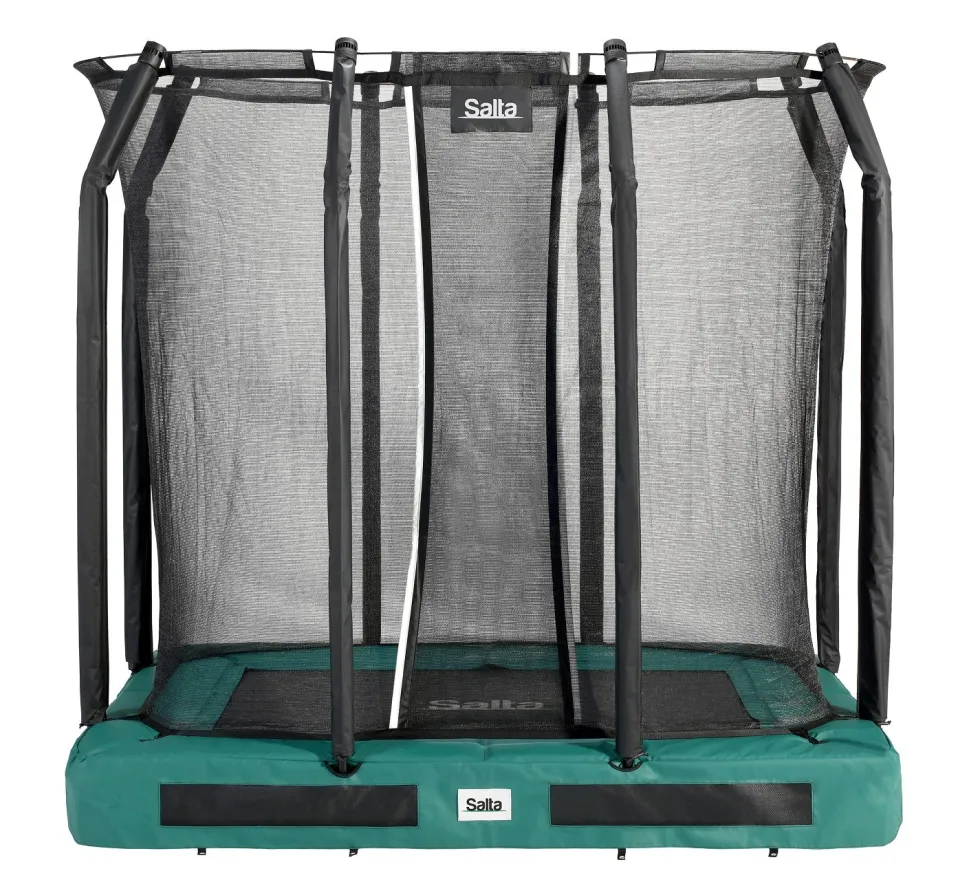 Salta Premium Ground Trampoline met Veiligheidsnet - 214 x 153 cm - Groen
