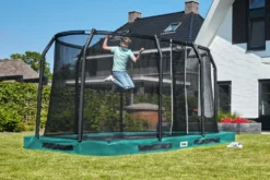 Salta Premium Ground Trampoline met Veiligheidsnet - 214 x 153 cm - Groen