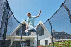 Salta Premium Ground Trampoline met Veiligheidsnet - 214 x 153 cm - Groen