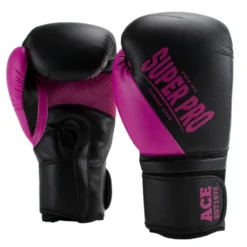 Super Pro Combat Gear Ace (Kick)Bokshandschoenen - Zwart/Roze